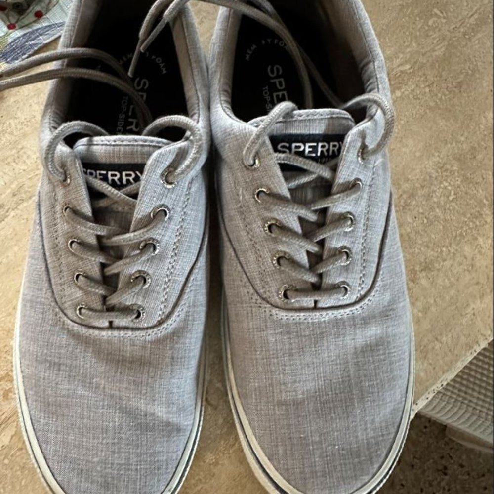 SPERRY DOCKSIDERS, BOAT SHOES, LIGHT BLUE, MENS 11.5